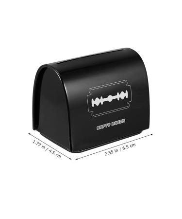 Minkissy Razor Disposal Case for Men - 2-Pack Safety Razor Slice Bank & Container (6.5x6cm) - Black - Buy Online on GoSupps.com