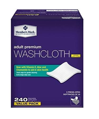 Simply Right Member's Mark Adult Wash-Cloths, 240 Count