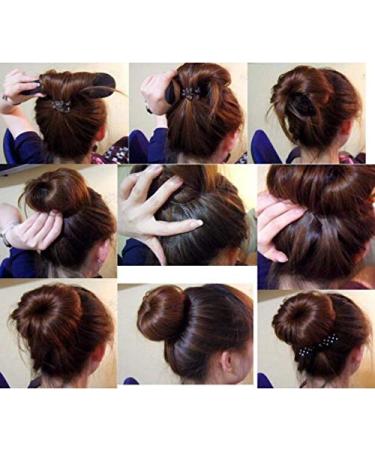 4-Piece Magical Hair Knot Aid Set - Black Foam Sponge Duttband Styling Tools for Women & Girls - DIY Hair Accessories - Buy Online on GoSupps.com