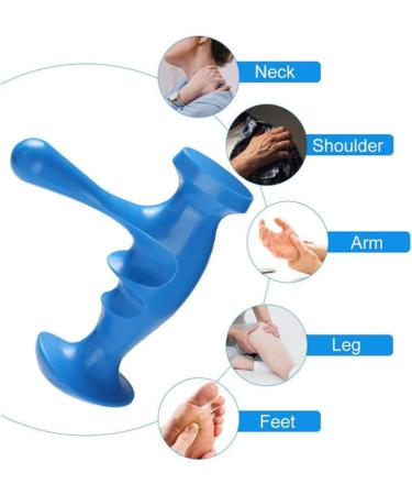 Deep Tissue Massage Tool - T-Defined Point Body Massage Device for Neck Shoulders Arms Legs & Feet - 2-Piece Set for Ultimate Relaxation - Buy Online on GoSupps.com