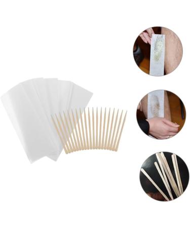 PACKOVE Bandes De Cire D pilatoires Jetables Pour Femmes 100 Pi ces 100 Lingettes En Tissu Non Tiss Avec B tonnets En Bois 88 Mm T te Plate pilation Visage Corps Bikini Usage Salon Et Domicile - Buy Online on GoSupps.com