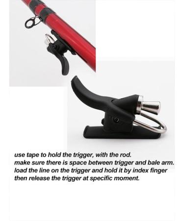 LIZHOUMIL 2 Pack Sea Fishing Casting Trigger & Cannon Clip Set - Bionic Finger & Thumb Button for Fixed Spool Casting - Beach Fishing Aid in Black - Buy Online on GoSupps.com
