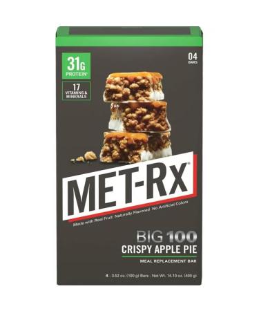 Product Of Met-Rx Big100 Bar - Colossal Crispy Apple Pie Count 9 (3.52 oz ) - Nutrition Bar With Protein / Grab Varieties & Flavors - Buy Online on GoSupps.com
