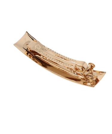 Buy Gold Alloy French Hair Clip for Women | Automatic Thick Hair Clip | Stylish Accessories for All Hair Types - Buy Online on GoSupps.com