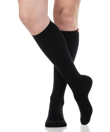 VIM & VIGR Women's Large Moisture-Wick Nylon Solid Black Compression Socks - Enhance Comfort & Style - Buy Online on GoSupps.com