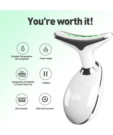 Firming Wrinkle Removal Face Massager | Double Chin Reducer Skin Care Device with 3 Color Modes | Lift, Tighten, & Smooth Sagging Skin | Facial & Neck Massager (White) - Buy Online on GoSupps.com