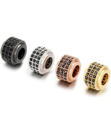 DIYEAH 10 Pcs Crystal Beads Black Ab Rhinestones Rhinestone Loose Bead Charm Bracelet Crystals Bracelet Black Rhinestones Bracelet Accessories Craft Micro Setting Metal Beads Goldenx2pcs 0.6*0.6cmx2pcs - Buy Online on GoSupps.com