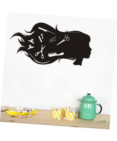 Gogogmee Self-Adhesive Wall Sticker Wall Sticker for Hair Salon Barber Shop Wall Decal Homedecor Wall Sticker for Salon Decoration for Home Hairdressing Wall Sticker Wall Decals - Buy Online on GoSupps.com