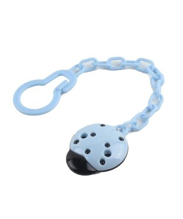 Greattangle Security Food quality silicone baby pacifier mouth toddler toddler baby pacifier bite ring funny feeding nipple with anti-drop chain blue