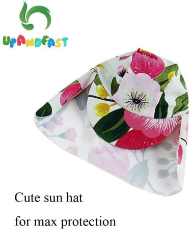 UPF 50+ Rose Flower Baby Girls Swimsuit with Snap Bottom for Sun Protection | 3-6 Months - Buy Online on GoSupps.com