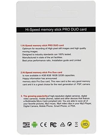 JUZHUO 16GB Memory Stick Pro Duo MARK2 for Sony PSP & Camera - High Capacity Memory Card - Buy Online on GoSupps.com