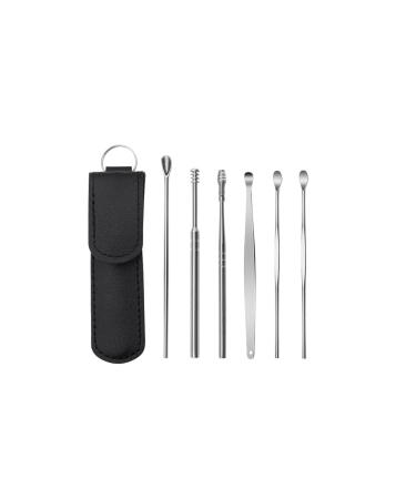 6 Pcs Ear Pick Earwax Removal Kit Ear Cleaning Tool Set Stainless Steel Ear Cleaner Curette with Storage Box