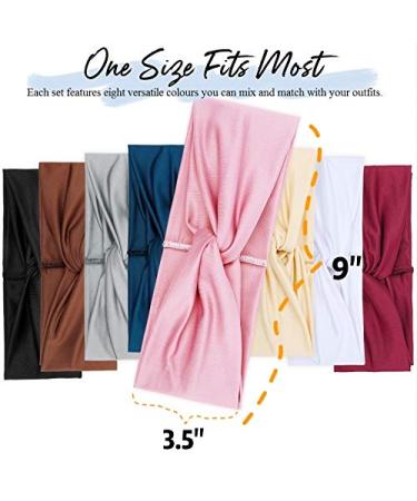 Boho Wide Turban Headbands for Women - Non Slip Twist Headwraps - Solid Color Fashion Accessories - Buy Online on GoSupps.com
