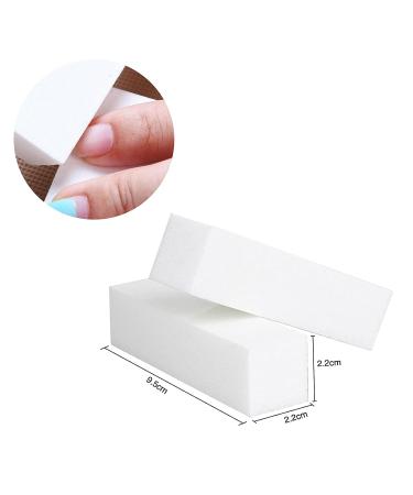 10 White Buffer Grinding Blocks - Premium Nail File & Polishing Block for Manicure Pedicure & Nail Modeling - New Generation with 4 Surfaces - Buy Online on GoSupps.com