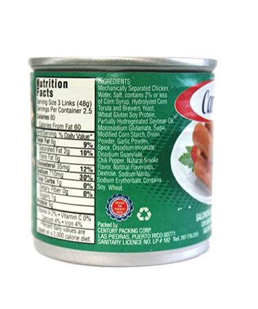 Carmela Chicken Vienna Sausage Original - Pack of 8, 5 Ounce (Pack of 8) - Buy Online on GoSupps.com