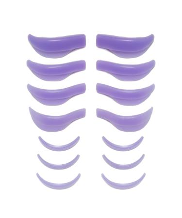 GUIJIALY 7 Pairs Silicone Pad Eye Lash Perm Pads 3D Lashes Curler Applicator Tools High Quality Purple