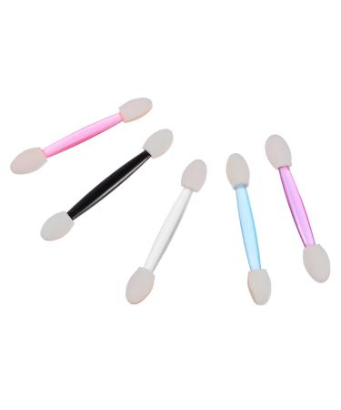 Beatifufu 5 Boxes Double Ended Eyeshadow Brush Make up Applicators for Face Eyeshadow Sponge Brush Emulsion