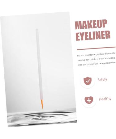 Healeved 100pcs Disposable Eyeliner Brush Fine Liner Brush Beauty Makeup Liquid Eyeliner Detail White Nylon 8.5x0.3cm White - Buy Online on GoSupps.com