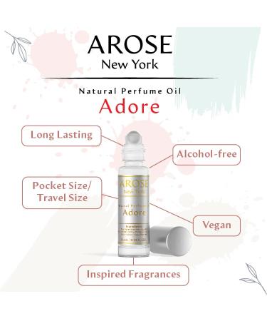 Adore Perfume Oil Alcohol-free Vegan 10 ml Pocket Size Travel Size long-lasting Fragrance Inspired by J'Adore - LARGE BOTTLE NOT INCLUDED - Buy Online on GoSupps.com