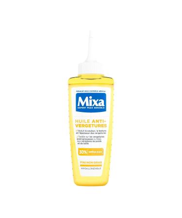 MIXA Huile Nourrissante Anti-Vergetures pour Peau Sensible Riche en Om ga 6 et 9 (Flacon 100mL) - Le Lot De 3