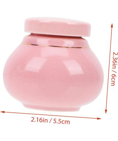 Healeved Storage Bottle Cans Ceramic Chinese Medicine Powder Jar Cream Jars for Travel Portable Jar for Storing Cream Lotion Sub Bottle Cream Sample Jar Ointments Jars Travel Sub Bottle 6x5.5cm Pink - Buy Online on GoSupps.com