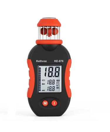 Digital windmemist anemometer Kethvoz Handheld Cup Wind Speed Gauge Anemo Measure Air Flow 0.7 42m/S For Sailing Windsurfen Kite Drone Flying Hvac Outdoor Activities KE-A2876