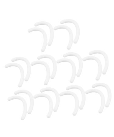 Minkissy 10 pair of anti-snag earlick facial cover ear gripes silicone reusable ear bracket hook for ear belt facial cover band hook mask ear protector white rubber