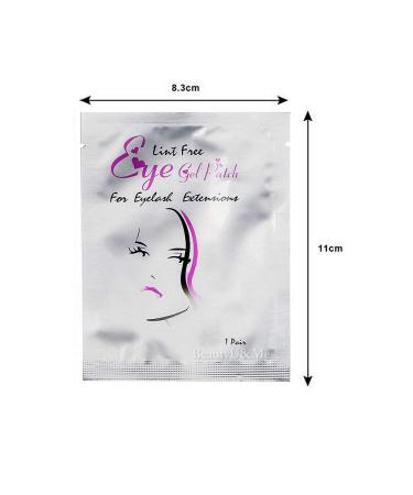 BeautyU&Me 100 Pairs Eye Pads - Lint-Free Gel Patch for Lashes Extension - Eyelash Mask Eyepads Beauty Tool - Buy Online on GoSupps.com