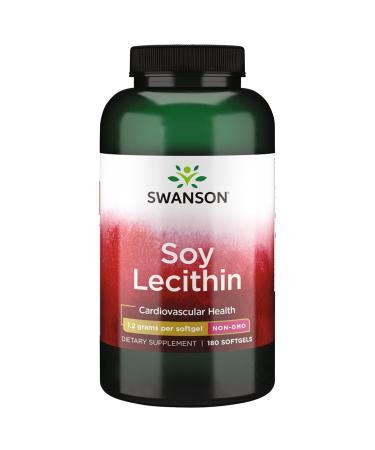 Swanson Lecithin Non-GMO 1200 Milligrams 180 Sgels