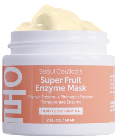 Korean Skin Care Fruit Enzyme Mask   Korean Face Mask K Beauty Face Masks Skincare Contains Skin Brightening Papaya + Pineapple + Pomegranate Extremely Effective Natural Korean Beauty Face Mask 2oz