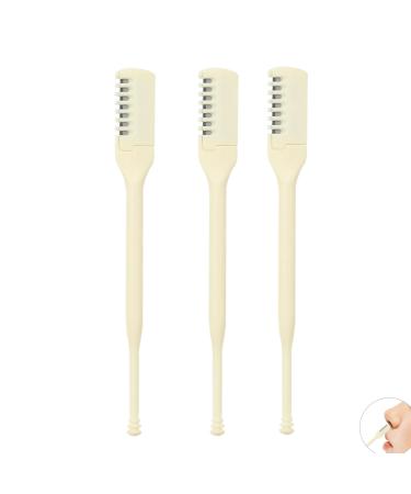 3 PCS Manual Nose Hair Trimmer Double Sided Nose Hair Knife with Storage Box Rotating Nasal Hair Razor Cutter Portable Nostril Hairs Remover Clippers Tools for Women and Men Home Travel