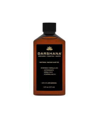 Darshana Natural Indian Hair Oil for Dry or Frizzy Hair with Ayurvedic Botanicals (6 fl oz.)