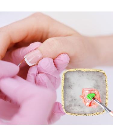  Uposao Nail Art Palettes Resin Mixing Palette Color Mixing Tray Gold Stand for Makeup Beauty Nail Art - Buy Online on GoSupps.com