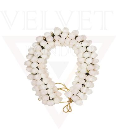 Velvet London - Jasmine Flower Hair Gajra Artificial Juda Bun Maker Bun Holder Handmade Veni Juda Bun Wrap Hair Styling Accessories For Women and Girls (White Pack Of 1) - Buy Online on GoSupps.com