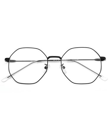 GHARAZ Fashion Blue Light Filter Reading Glasses for Men Women Lightweight Metal Reading Aid (Color : Black Size : 2.0+) 2.0+ Black