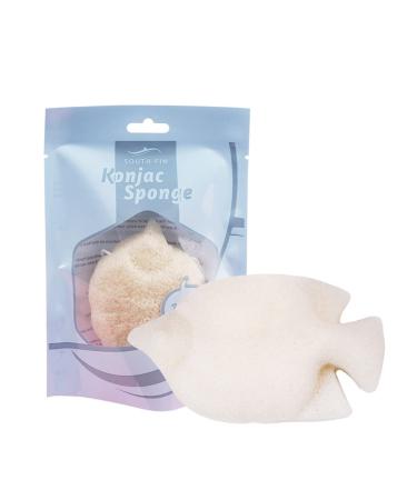 Verdant Touch Fish Shaped Personal Care Product Natural Floating Dry White Face & Body Care Sponges