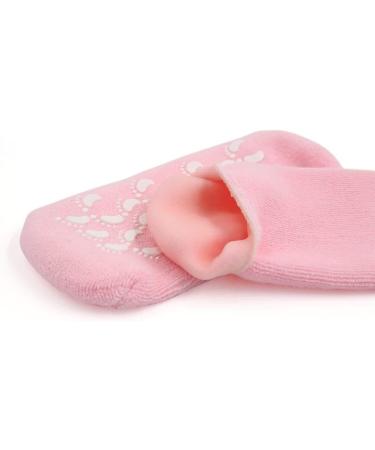 Ossian Moisturising Gel Sock Soften and Moisturise Dry Cracked Heels Therapy with Natural Self Activating Gel Infused Lining Blended with Jojoba Oil Olive Oil Vitamin E and Lavender Oil (Pink) - Buy Online on GoSupps.com