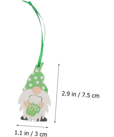 HOMSFOU 1set Faceless Doll Wooden Sign Christmas Ornaments St Patrick s Day Wooden Shapes Ireland Charm - Buy Online on GoSupps.com