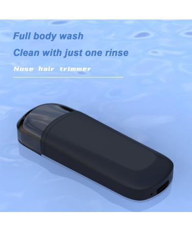 Portable Nose Hair Trimmer for Men & Women - Rechargeable 360 Capture Washable Cutter Head - Blue - Buy Online on GoSupps.com