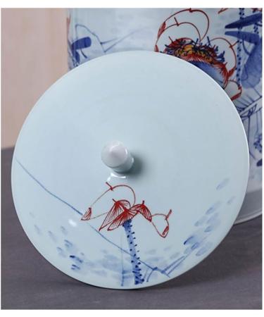 EQUALIZE Tea Can Ceramic Tea Cans Large Hand-painted Tea Cans Storage Tea Cans Household Sealed Tea Cake Cans Storage Jar (Size : L) - Buy Online on GoSupps.com