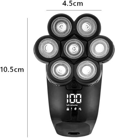 Buy 5 in 1 Electric Razor for Men | Waterproof & Rechargeable Shaver with LCD Screen | 7 Blades & Nose Hair Trimmer - Buy Online on GoSupps.com