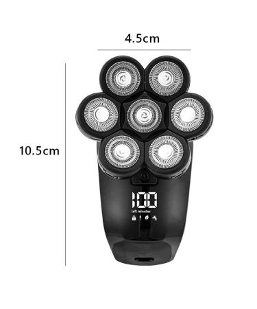 5-in-1 Electric Head Shaver for Bald Men - 7 Blades Waterproof & Rechargeable Perfect for Nose Hair Trimming - Buy Online on GoSupps.com