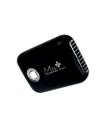 Eyelash fan mini lash fan for facial USB handheld eyelash fan nail air conditioning blower rechargeable lash air fan quiet portable cooling device (Black)