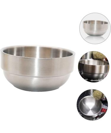 Frcolor Foam Dishwasher Mixing Bowl - Perfect Shaving Soap Container & Toning Shell - 9x9x4.9cm Silver | Ideal for Shaving Cream & Tools - Buy Online on GoSupps.com