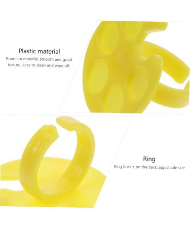  FRCOLOR FRCOLOR 10pcs gel nail palettes for painting nails nail polish mixing plate nail polish mixing palette foundation color drawing artist finger ring mix palette - Buy Online on GoSupps.com