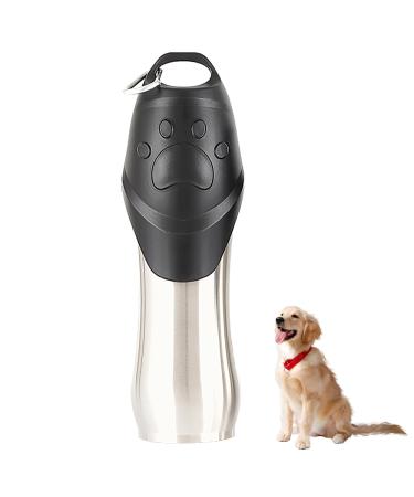 Lotvic 750ml drinking bottle dog dog drinking bottle for on the go portable pet water bottle water bottle dog with carabiner dogs water dispenser travel accessories for hiking and camping black