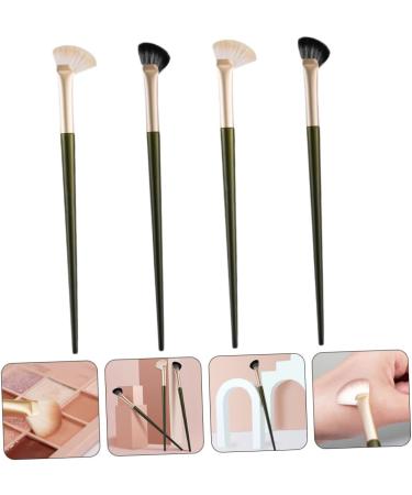 Baluue 4pcs Nose Shadow Brush Eyeshadow Angled Cosmetic Brush Concealer Brush Angled Brush Wooden Handle - Buy Online on GoSupps.com