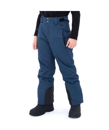 Sportneer Kids Snow Pants Boys Girls Unisex Winter Youth Kids Waterproof Ski Pants 18-20 Navy 1