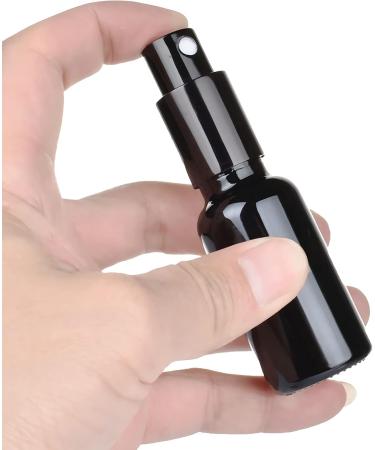 Zeoabsy 4-Pack 10ml Shiny Black Glass Spray Bottles with Funnel - Refillable Atomizer for Travel & DIY - Buy Online on GoSupps.com