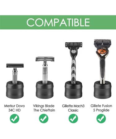 FOMIYES Razor Stand - Aluminum Alloy Razor Holder & Penholder | Big Opening Black Design - Shop Internationally - Buy Online on GoSupps.com